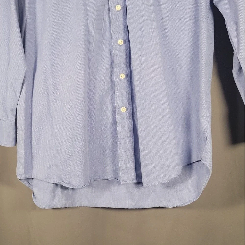Cutter & Buck Men's LT Blue Solid Woven Cotton Button-Down Shirt Pockets - Picture 2 of 16